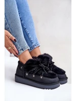 Nízké Sněhové Boty Na Platformě S Kožíškem Černé model 21677071 - D.Franklin