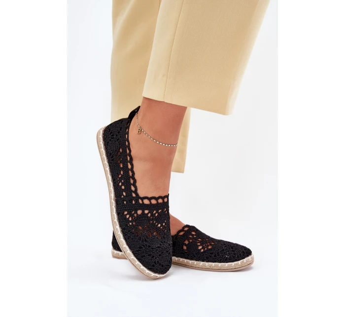 Krajkové Espadrilky Dámské Černé model 21701546 - Boto Krajkové Espadrilky Dámské Černé model 21701546 - Boto