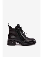 Zateplené kotníkové boty na klínu model 22359839 Černé - S.Barski Zateplené kotníkové boty na klínu model 22359839 Černé - S.Barski