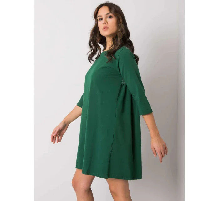 Dámské šaty RV SK 7321.70 tmavě zelené - Rue Paris Dámské šaty RV SK 7321.70 tmavě zelené - Rue Paris