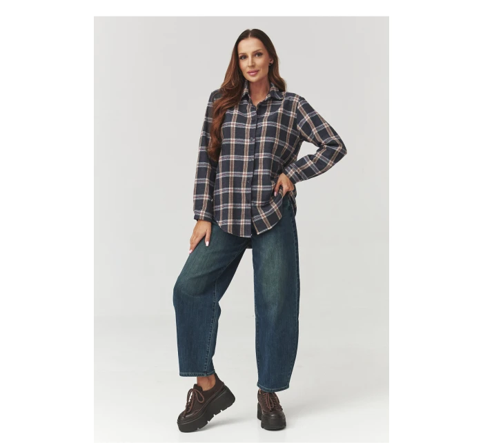 Košile s dlouhým rukávem model 219730 Makadamia Košile s dlouhým rukávem model 219730 Makadamia