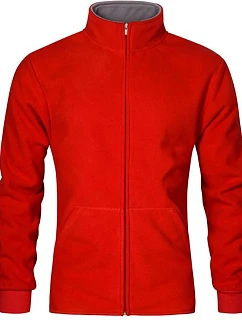 Promodoro 7971 Pánská dvojitá fleecová bunda 40.7971 red/light grey