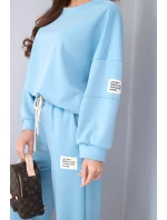 Dámská sada máslo mikina + kalhoty modrý