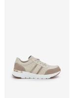 Dámské kožené tenisky na platformě béžové Gatira Dámské kožené tenisky na platformě béžové Gatira