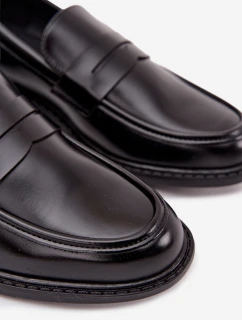 Pánské mokasíny z eko kůže černé model 21747706 - Boto