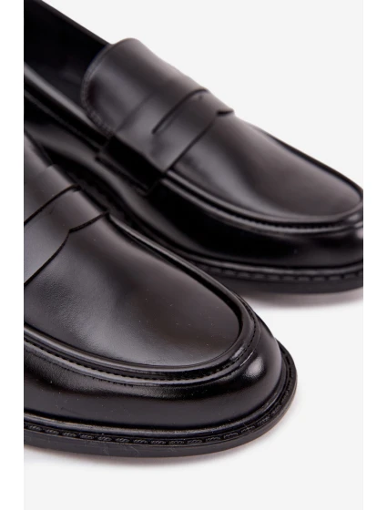 Pánské mokasíny z eko kůže černé model 21747706 - Boto Pánské mokasíny z eko kůže černé model 21747706 - Boto