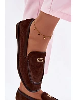 Dámské ploché mokasíny model 22100012 Čokoládové - VINCEZA