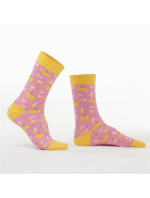 Pánské růžové ponožky s banány