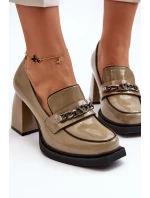 Lodičky na masivních podpatcích, zelené Terimene Lodičky na masivních podpatcích, zelené Terimene