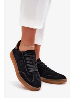 Dámské semišové tenisky na platformě Big Star – černé Dámské semišové tenisky na platformě Big Star – černé