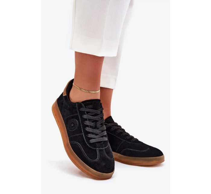 Dámské semišové tenisky na platformě Big Star – černé Dámské semišové tenisky na platformě Big Star – černé