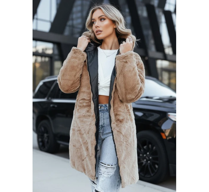 Dámská dlouhá prošívaná bunda černá model 21994236 - Dstreet