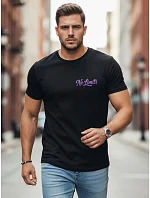 Pánské bavlněné tričko s potiskem No Limits casual black FashionStreet NX0134R Pánské bavlněné tričko s potiskem No Limits casual black FashionStreet NX0134R
