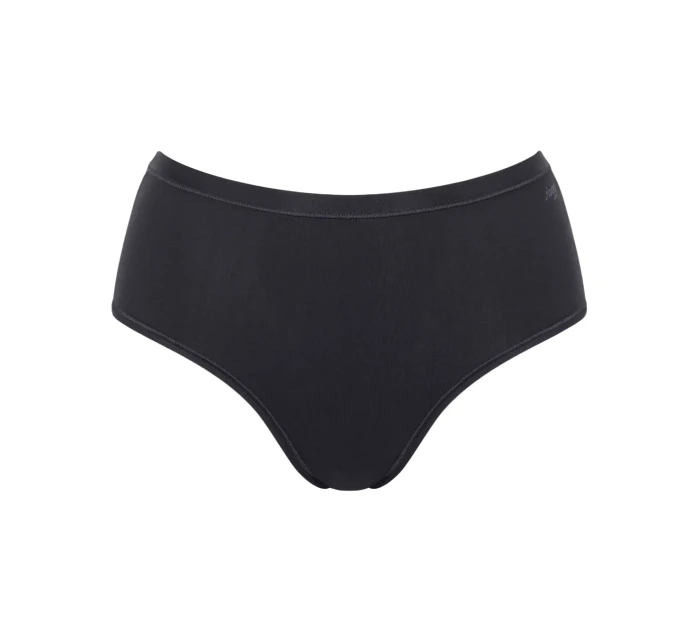 Dámské kalhotky GO Daily Cotton Midi 3P - BLACK - černé 0004 - SLOGGI Dámské kalhotky GO Daily Cotton Midi 3P - BLACK - černé 0004 - SLOGGI
