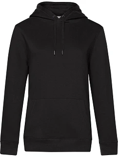 B&C QUEEN Hooded_° Dámská mikina s kapucí 01.W02Q black pure