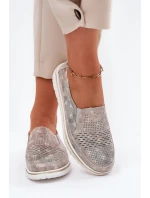 Semišové nazouvací boty Béžovo-zlatá Inez