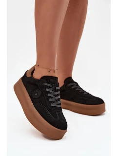 Dámské tenisky na platformě Big Star SS274761 Černé