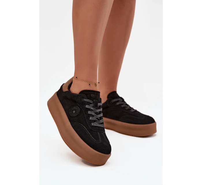 Dámské tenisky na platformě Big Star SS274761 Černé Dámské tenisky na platformě Big Star SS274761 Černé