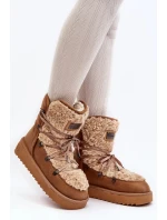 Vodotěsné boty na platformě D.Franklin Hnědá Vodotěsné boty na platformě D.Franklin Hnědá