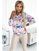 Dámská klokaní mikina s kapucí, zlatými a s  vzorem model 18899071 - numoco