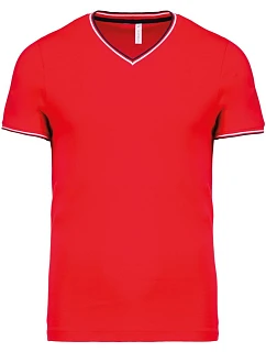 K Pánské piqué tričko s výstřihem do V 20.K model 22481214 - Kariban