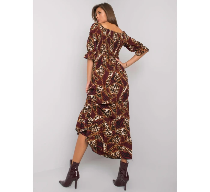 Šaty DHJ SK 13965.71P kaštanová