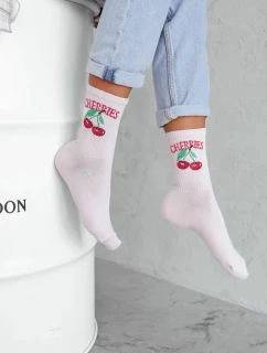 Dámské ponožky CHERRIES – pudrově růžové