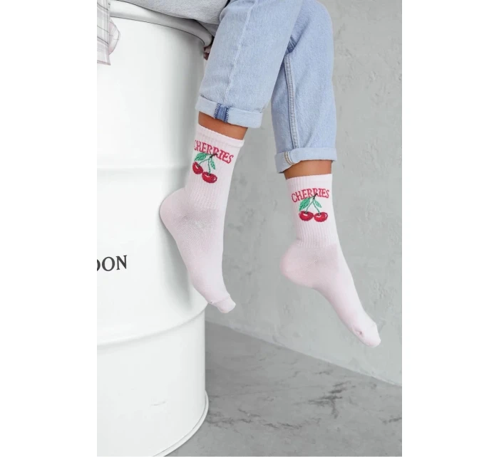 Dámské ponožky CHERRIES – pudrově růžové Dámské ponožky CHERRIES – pudrově růžové