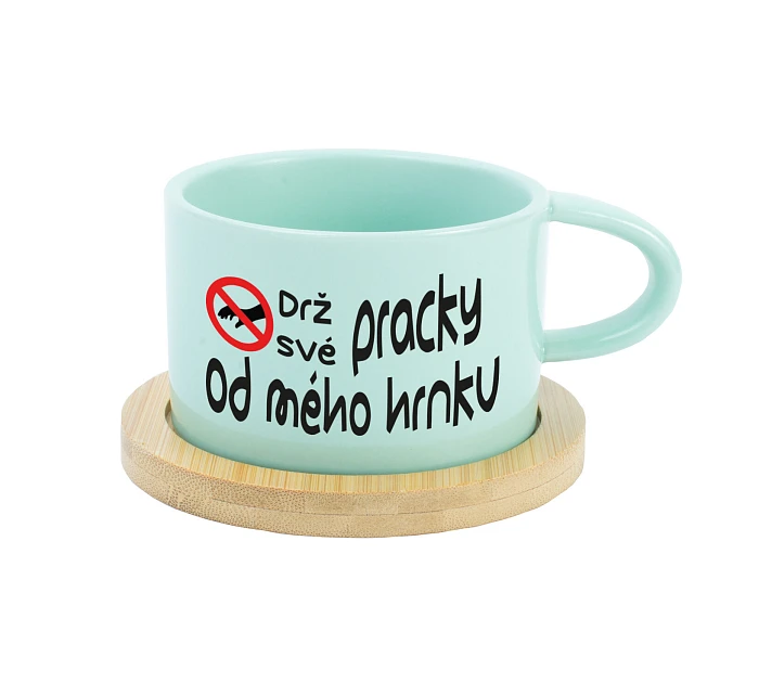 DRŽ SVÉ PRACKY OD MÉHO HRNKU - mint hrníček makronka 200 ml