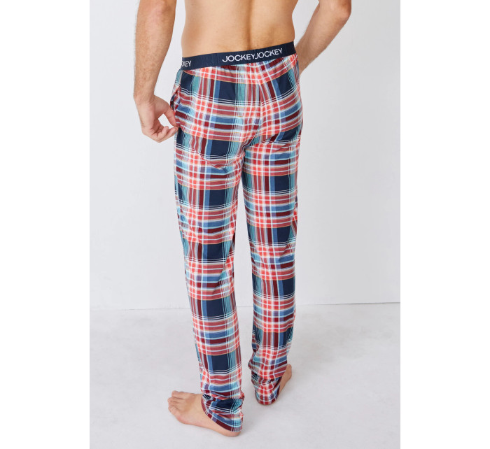Pánské pyžamové kalhoty 500756H 378 červenomodré káro - Jockey
