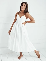Bavlněné midi šaty ELIENE white FashionStreet EY2444