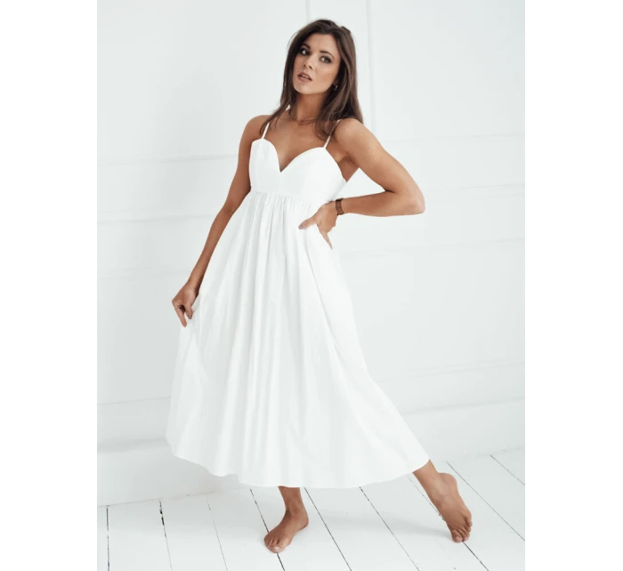 ELIENE midi šaty bílé FashionStreet EY2444
