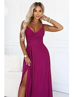 CHIARA večerní maxi šaty bez ramínek fuchsiová model 22210927 - numoco CHIARA večerní maxi šaty bez ramínek fuchsiová model 22210927 - numoco