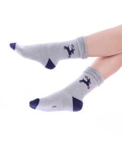 Hřejivé ponožky Magic time šedé se sobem