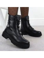 Dámské černé kožené boty model 21905958 - Rieker Dámské černé kožené boty model 21905958 - Rieker