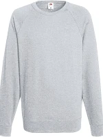 Fruit of the Loom Lightweight Raglan Sweat Pánská raglánová mikina 16.2138 heather grey
