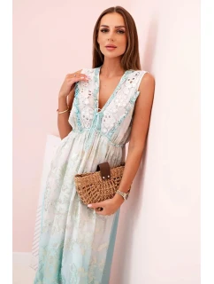 Dámské viskózové šaty s výšivkou mincovna