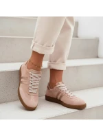 model 21935175 Semišové Nízké Dámské Tenisky Špinavě Růžové - Zazoo