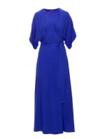 Viskózové maxi šaty se vzorem modré model 21154690 - STYLOVE