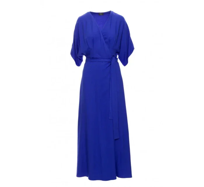 Viskózové maxi šaty se vzorem modré model 21154690 - STYLOVE