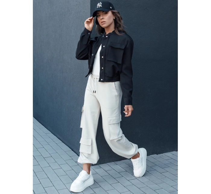 Dámská bunda bomber PRIEV černá FashionStreet TY4307 Dámská bunda bomber PRIEV černá FashionStreet TY4307