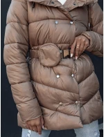 Dámský prošívaný zimní kabát BLOOM camel FashionStreet TY4536
