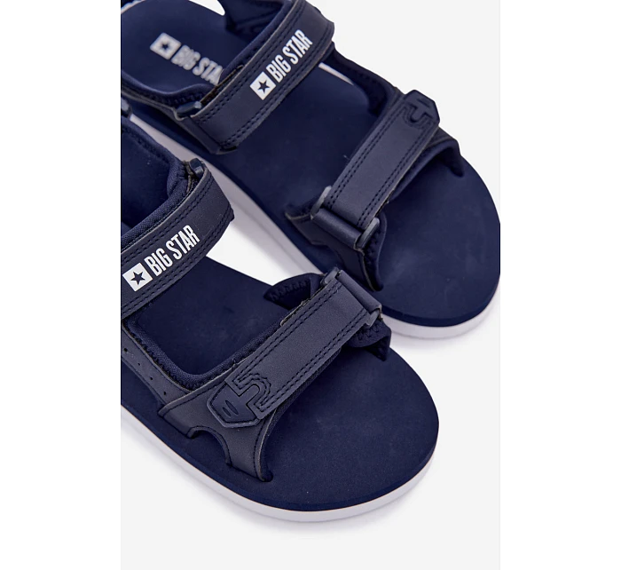 Dámské sportovní sandály na platformě Big Star model 22095377 tmavě modré - Big Star Shoes