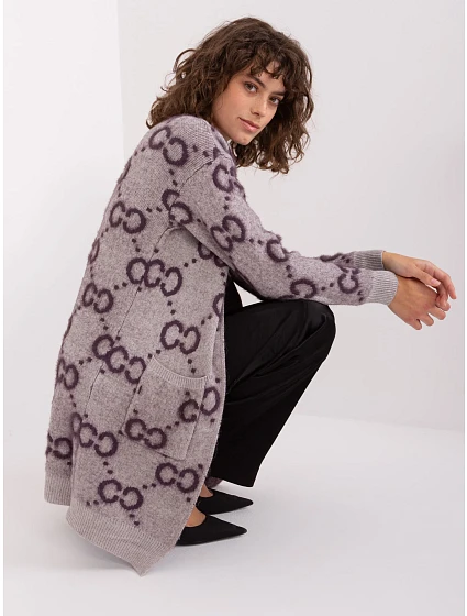 Sweter AT SW  ciemny fioletowy model 19014809 - FPrice