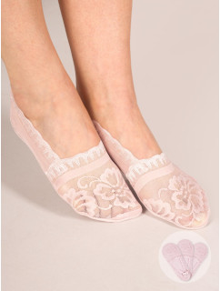 Yoclub Dámské krajkové ponožky 3Pack SKB-0100K-470K Pink
