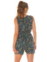 Sexy V-Neck Summer Overall with Flower Print