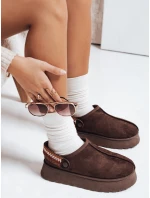 Dámské semišové hnědé sněhule Dstreet model 21993243 - FashionStreet