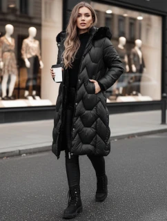 Dámská prošívaná dlouhá bunda WINTERACT černá FashionStreet TY4775z
