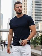 Pánské klasické tmavě modré tričko FashionStreet RX5673