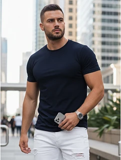 Pánské klasické tmavě modré tričko FashionStreet RX5673